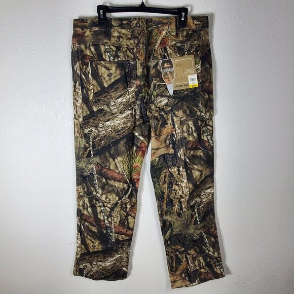 Mossy Oak Mens Camo 5-Pocket Pants 36/32 Break-Up Country Print 100% Cotton Dura - Picture 7 of 11